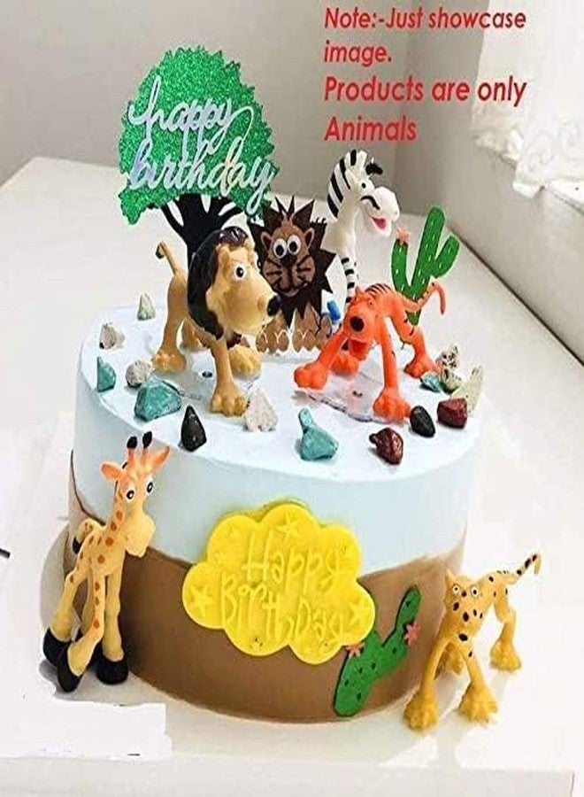 CLAPONE Animals Figure,6 Piece Mini Jungle Toys Set Animal Figurines Mini Animals Safari Animals Figures Zoo Animals Toy Toddler Toys Safari Realistic (Multicolor, 6Pc Animal) - Image 3